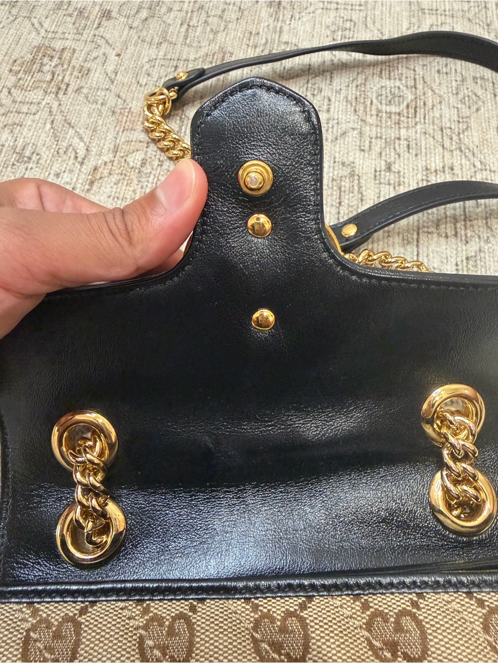 Gucci Beige Brown GG MarmontCanvas - Picture 9 of 12